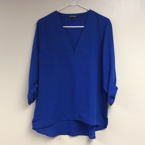 Blue Vneck blouse